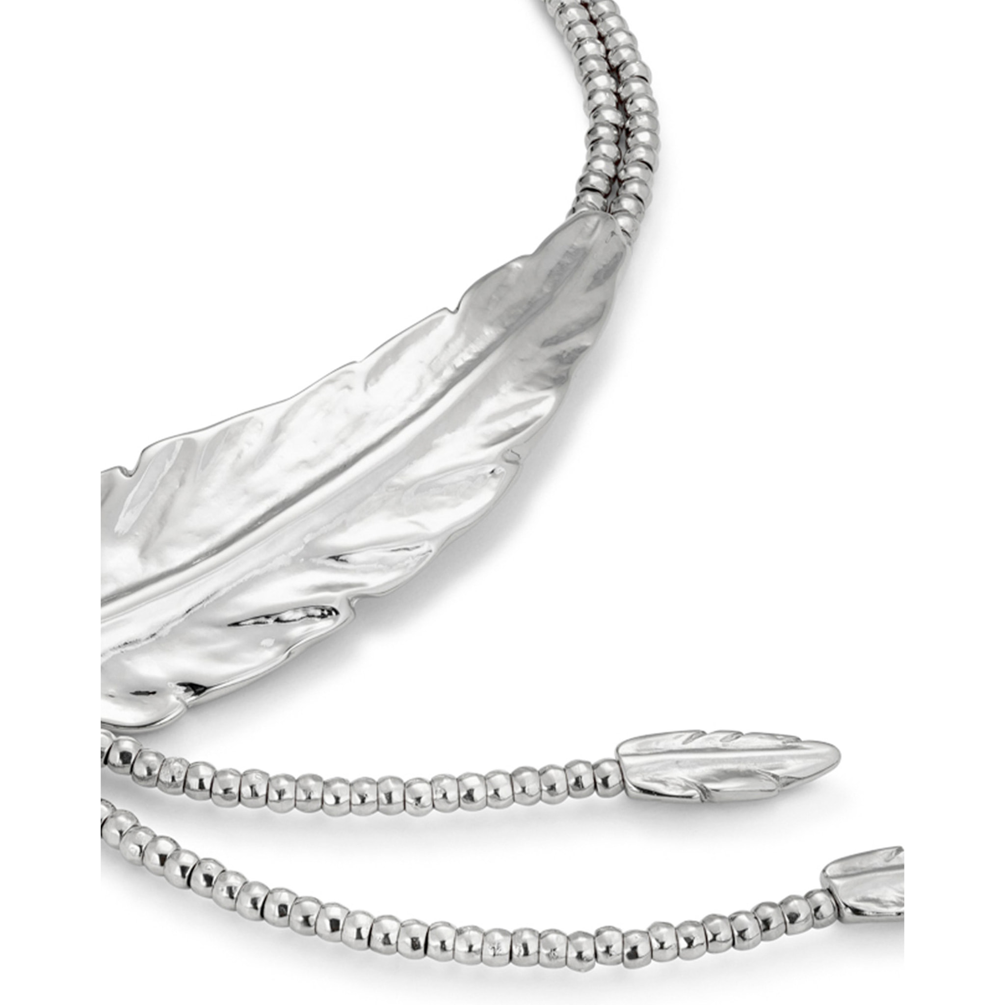 Colgante PLUMA PLATEADO U