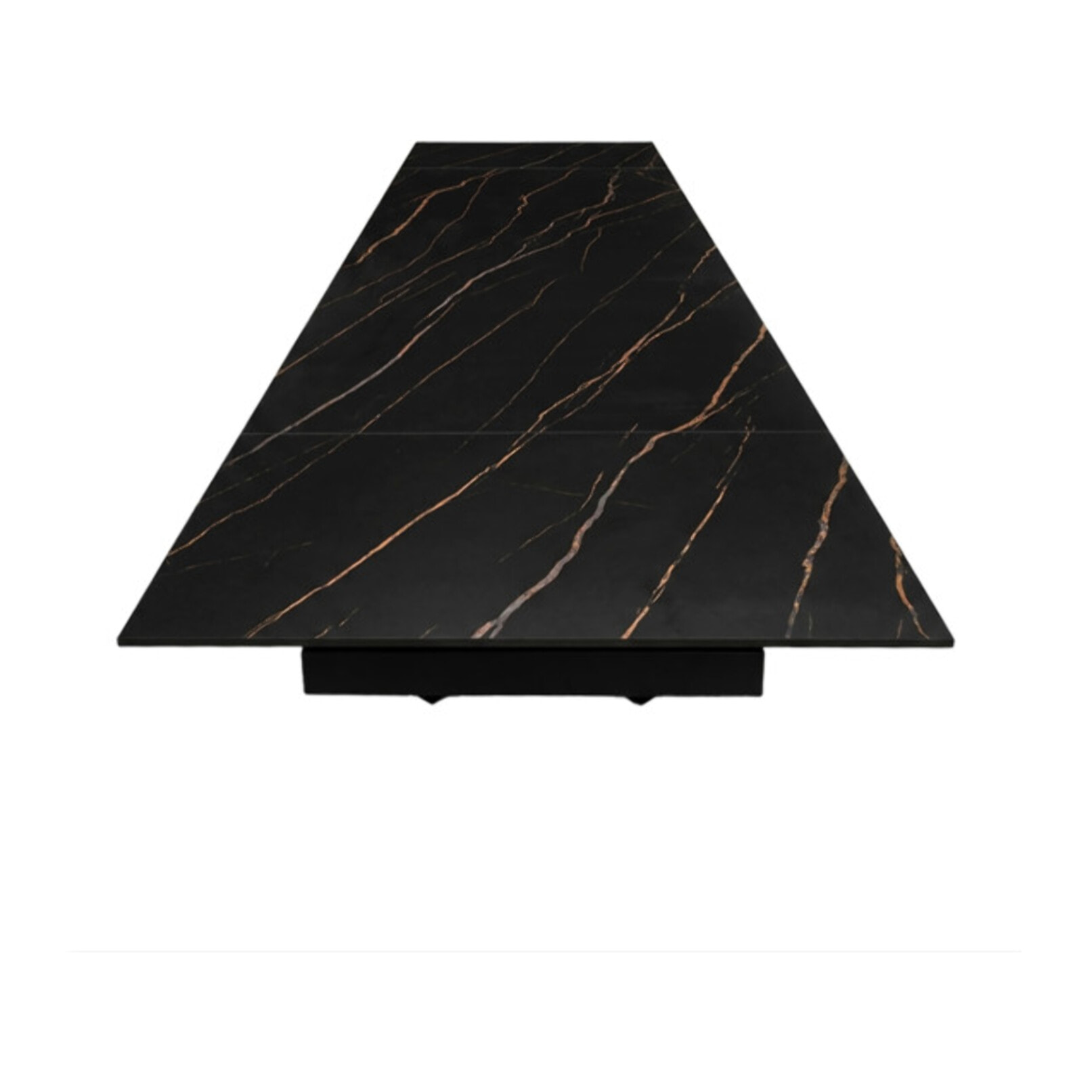 Table à manger extensible 200/300cm céramique noir effet marbré - NYLA