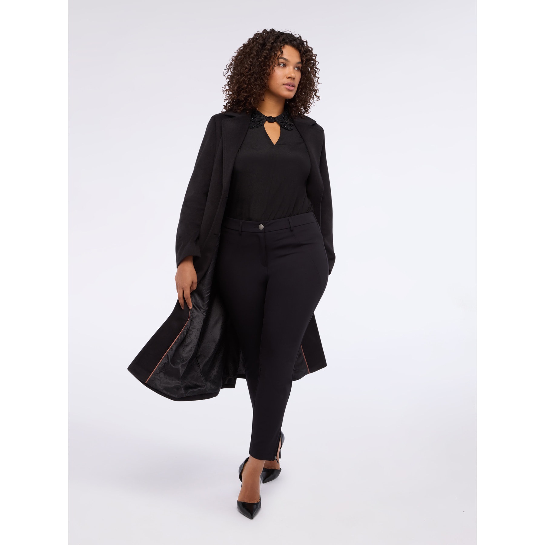 Fiorella Rubino - Pantalones skinny con cremalleras decorativas - Negro