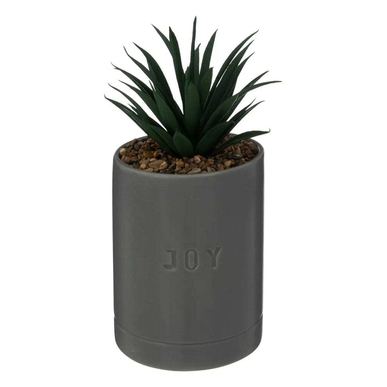 Plante artificielle en pot en céramique H20cm bleu gris