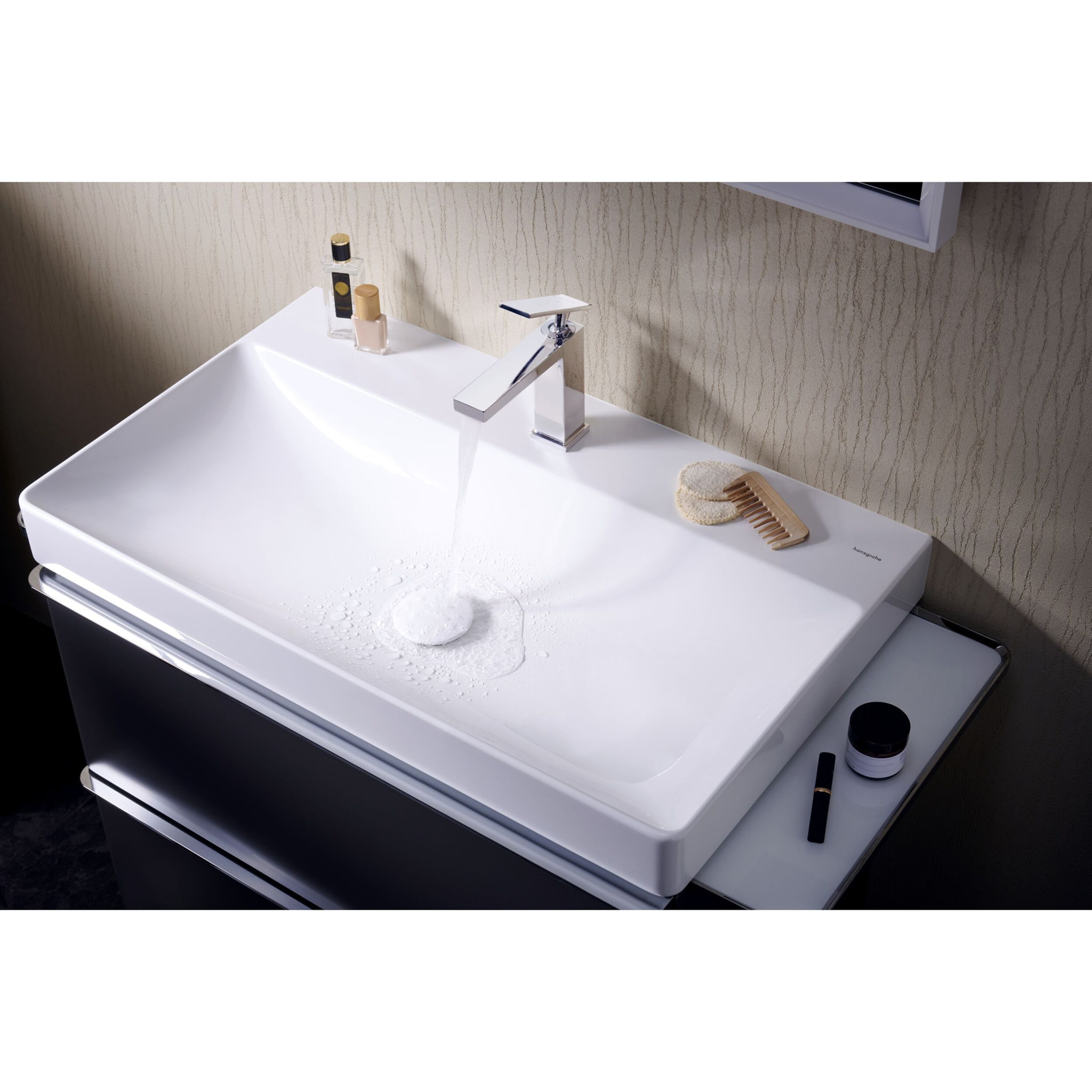 Mitigeur lavabo Tecturis E 110 EcoSmart+ avec tirette et vidage, Chromé