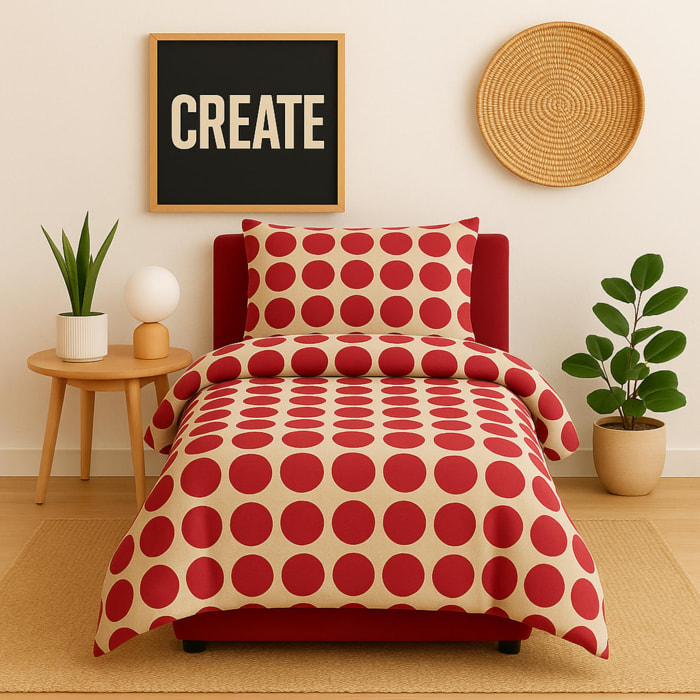 Set 3pzs funda nordica individual: funda nordica (150x220cm w/ 30cm solapa ) + sabana bajera (90x200 w/ 30cm solapa) + almohada (50x50cm) 100% algodo