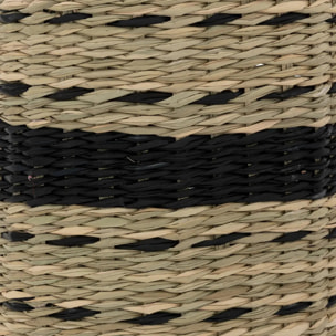 Vase "Lumière d'hiver" en paille & métal H40cm