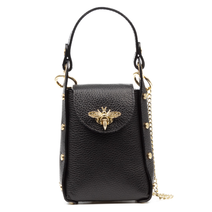 Alviano borsa a mano donna. Pelle autentica Dollaro.