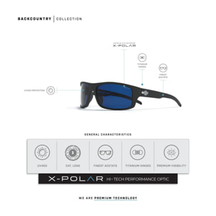 Gafas de Sol Uller Backcountry Black / Blue para hombre y para mujer