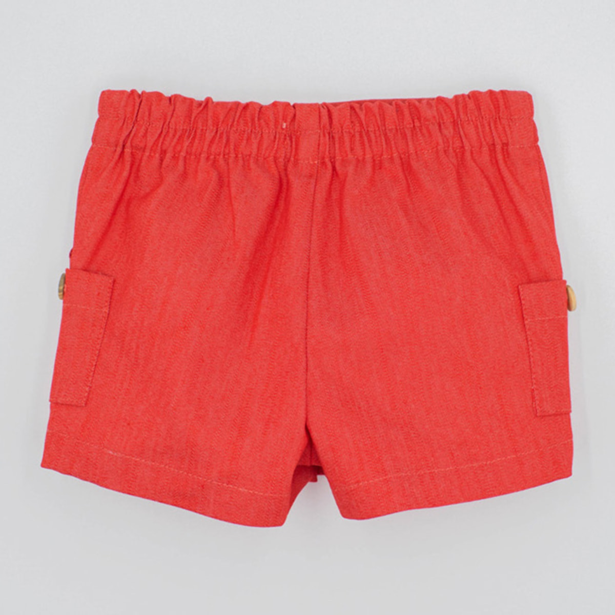 BERMUDA SARGA ELÁSTICA ROJA