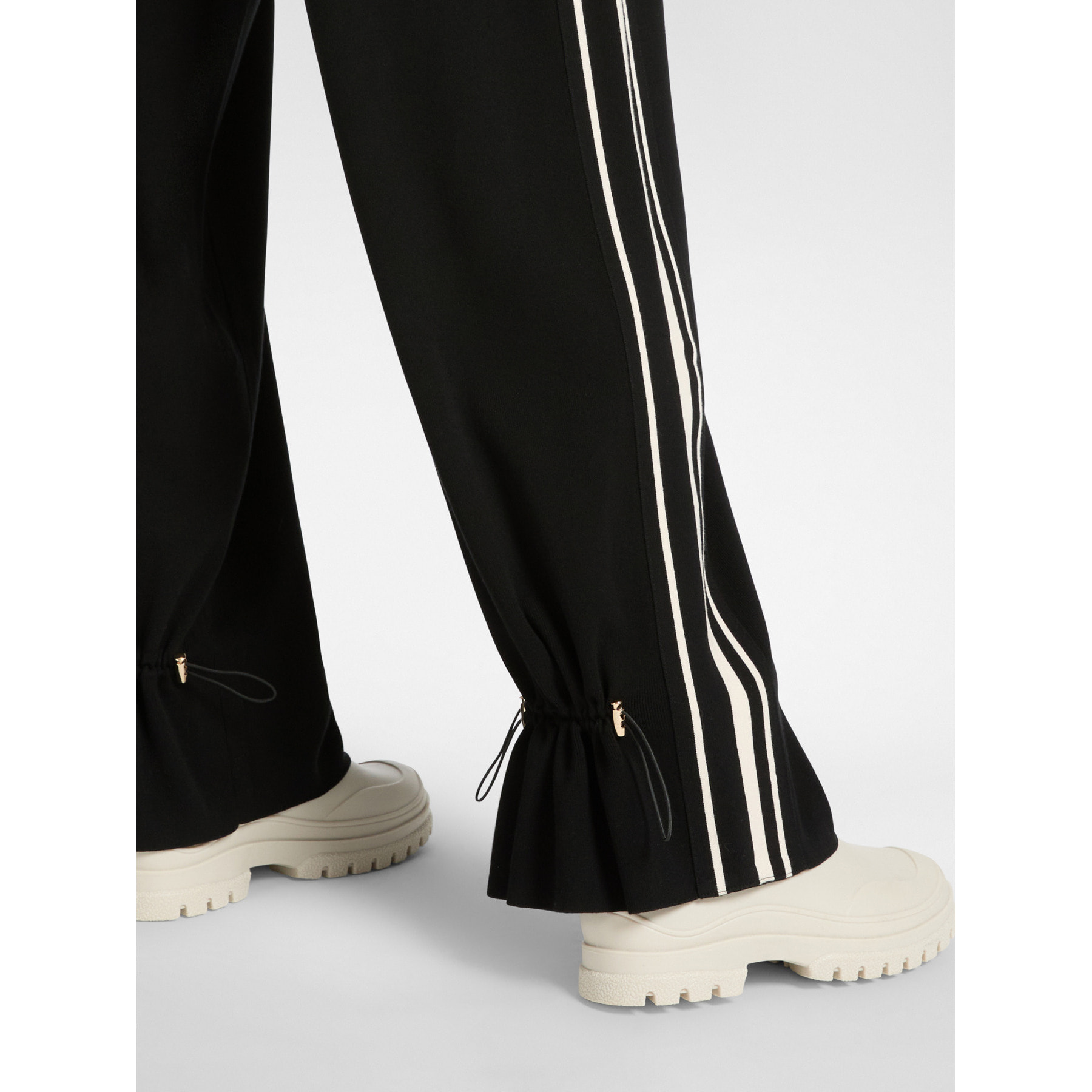 Elena Mirò - Pantaloni ampi in maglia - Nero