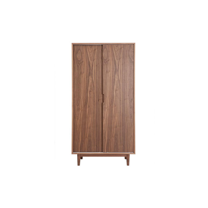 Armoire vintage noyer 2 portes coulissantes L95 cm ARGAN