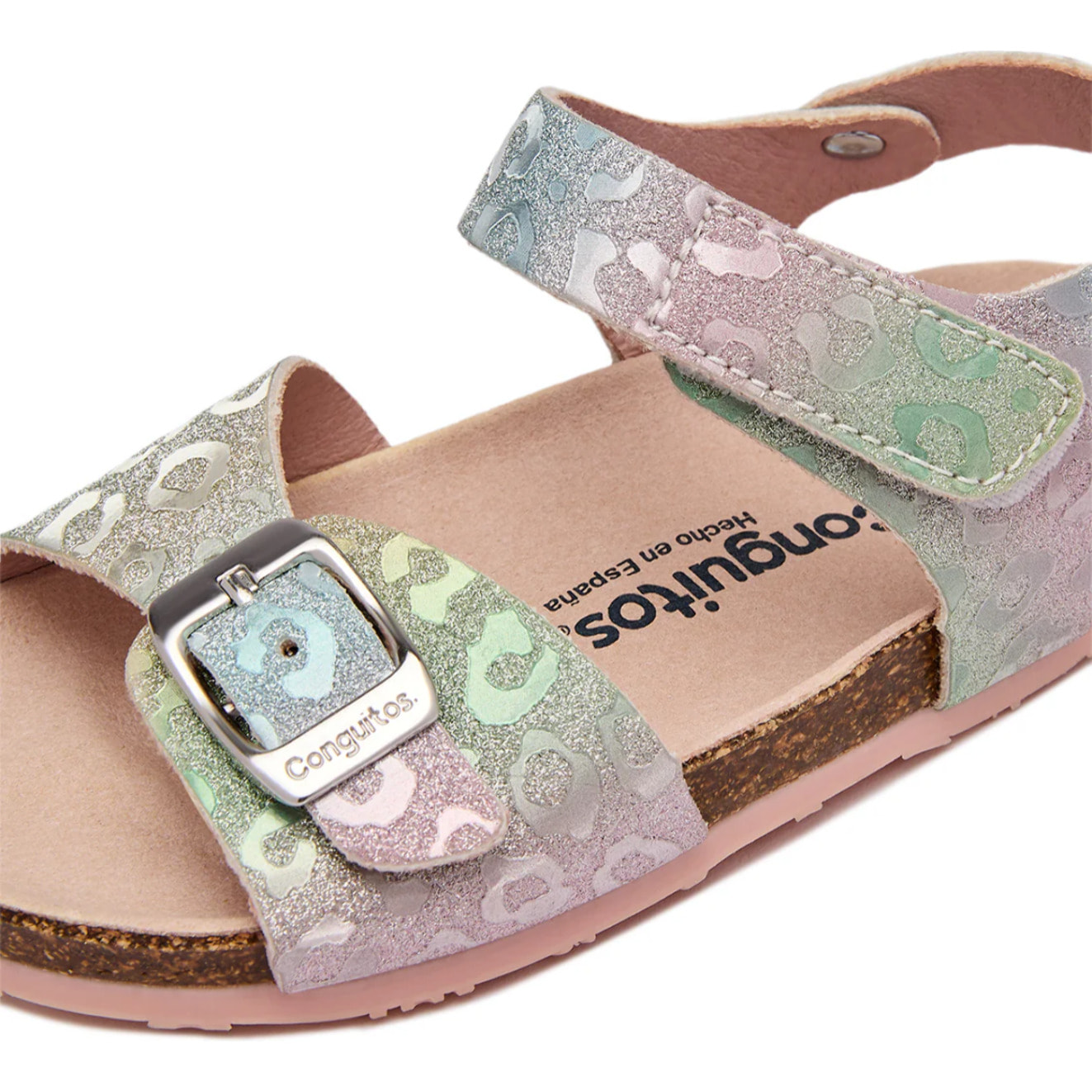 Sandalias Abiertas de Niña Arcoíris Buckle Bio Multicolor