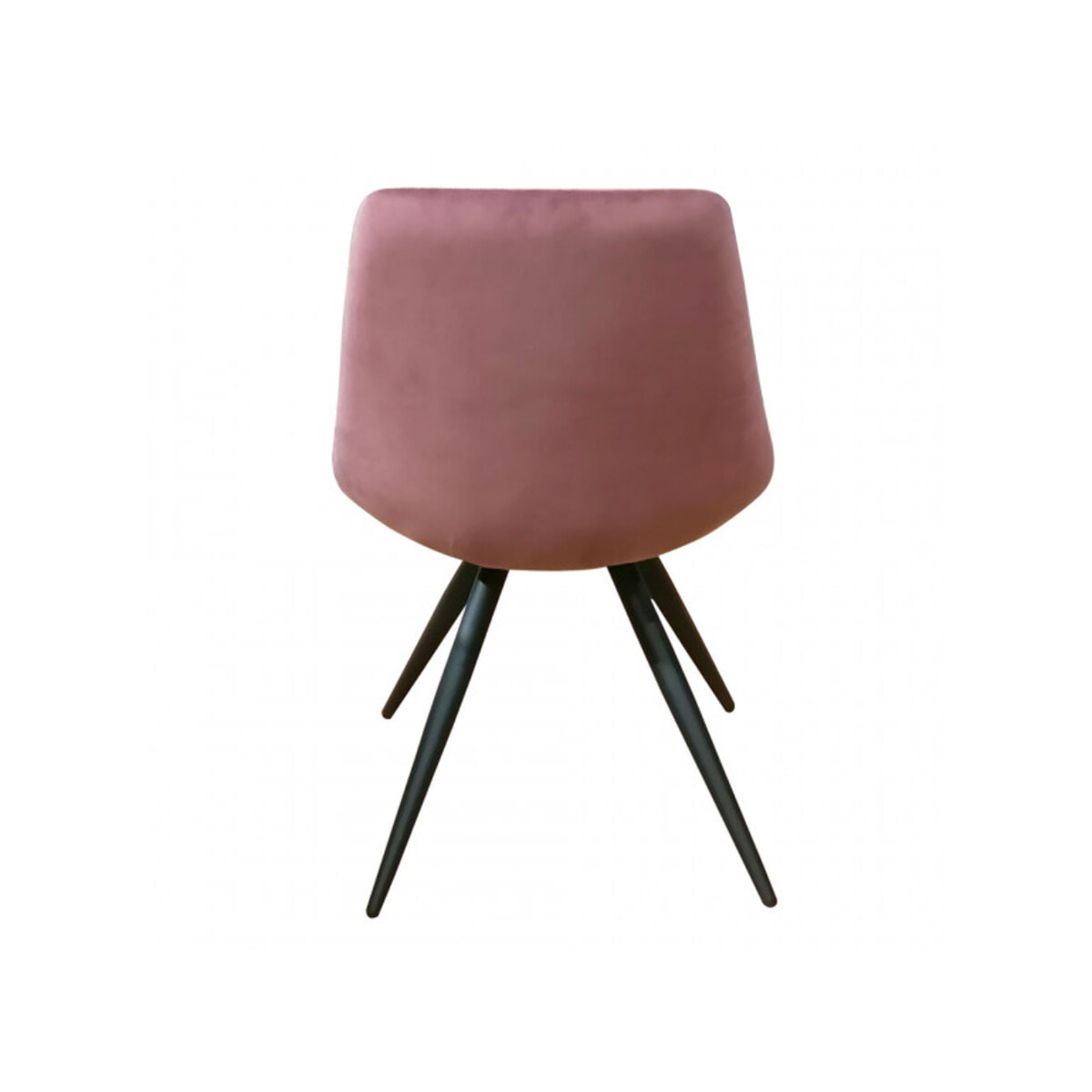 Chaise en velours avec piètement croix en métal noir - COCO