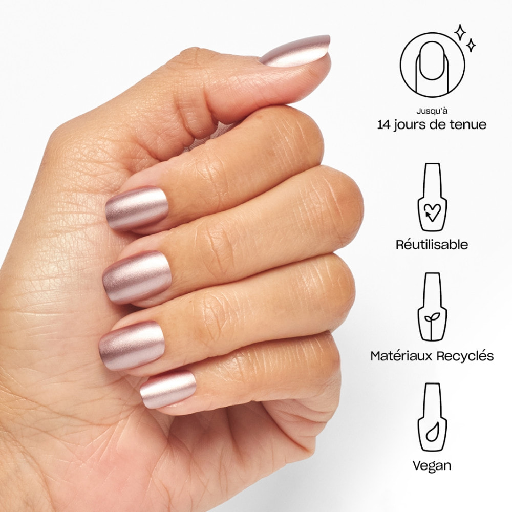 xPRESS/ON - Supernova Pearl - Faux ongles réutilisables, effet gel - Jusqu'à 14 jours de tenue