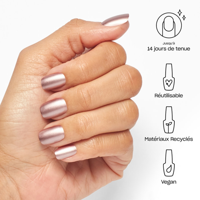 xPRESS/ON - Supernova Pearl - Faux ongles réutilisables, effet gel - Jusqu'à 14 jours de tenue