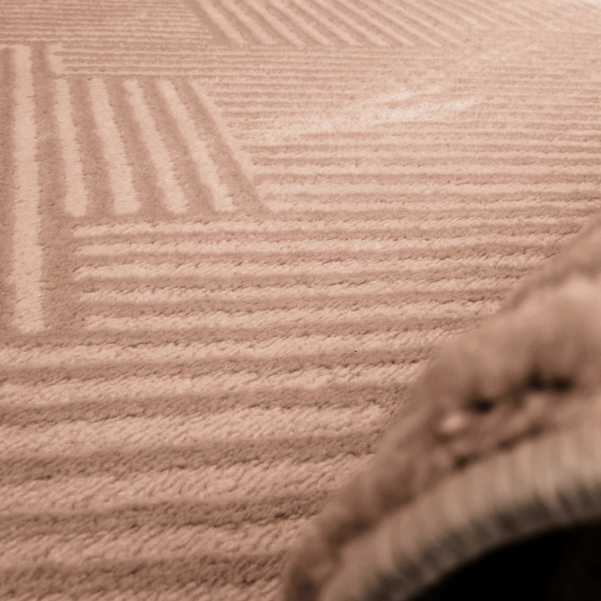 BIANCA - Tapis intérieur poils en relief Mocca