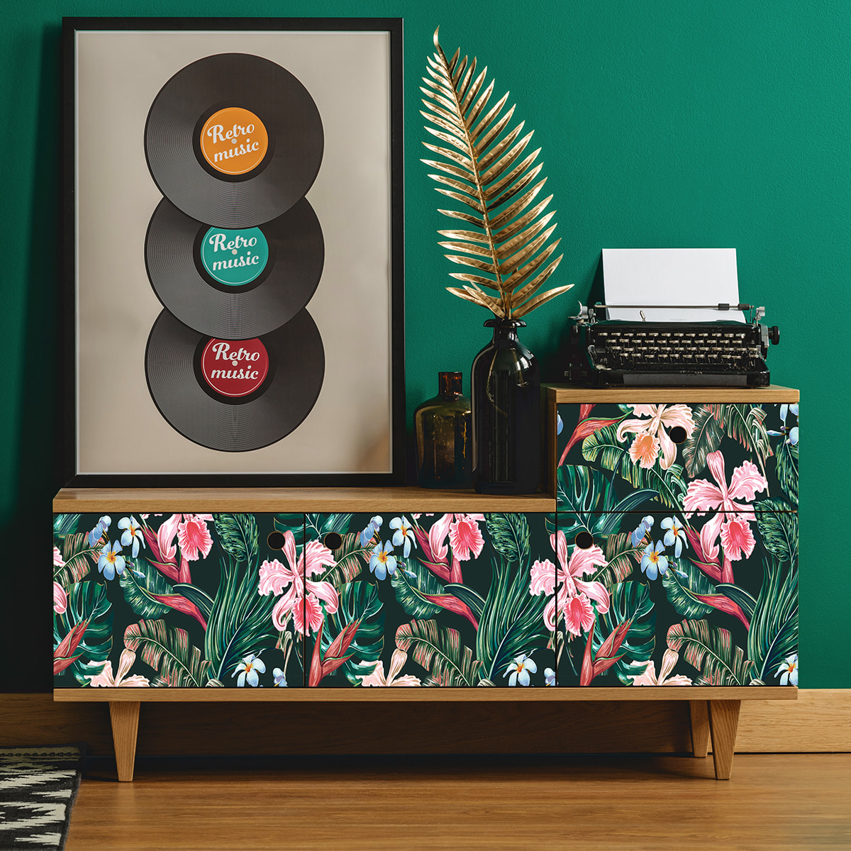 Sticker meuble tropical kwok 60 x 90 cm