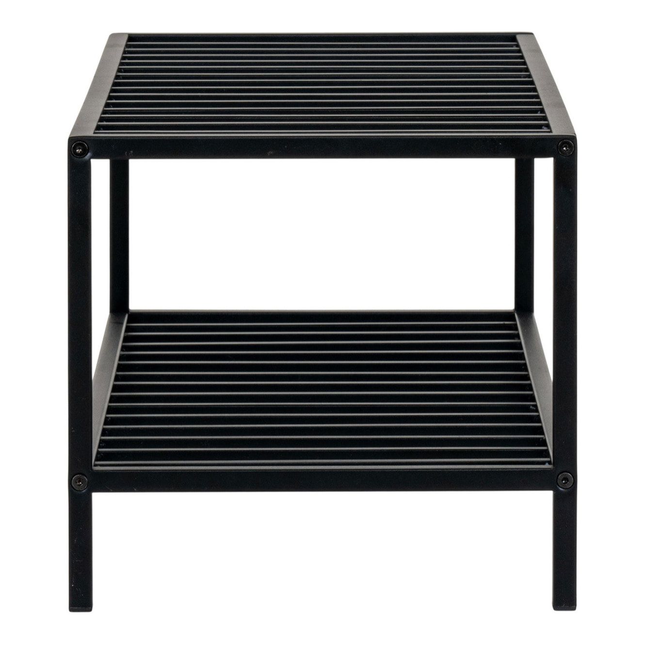 Scarpiera Vita a 2 ripiani in acciaio nero 79x34x32 cm