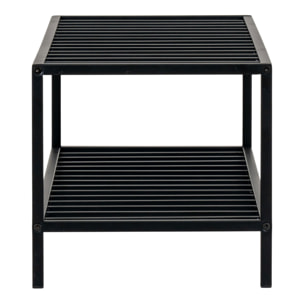 Scarpiera Vita a 2 ripiani in acciaio nero 79x34x32 cm