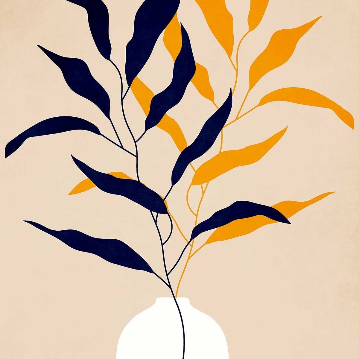 Affiche fleurs ""plante et purete"" Affiche sous cadre bois