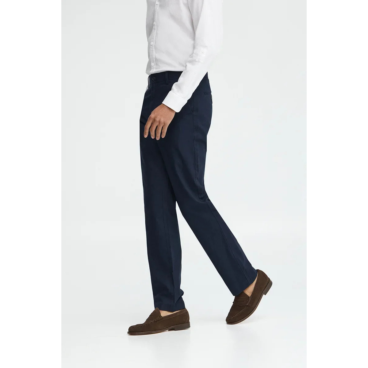 Pantalón cotolino Belami azul marino de corte regular y logo Polo Club