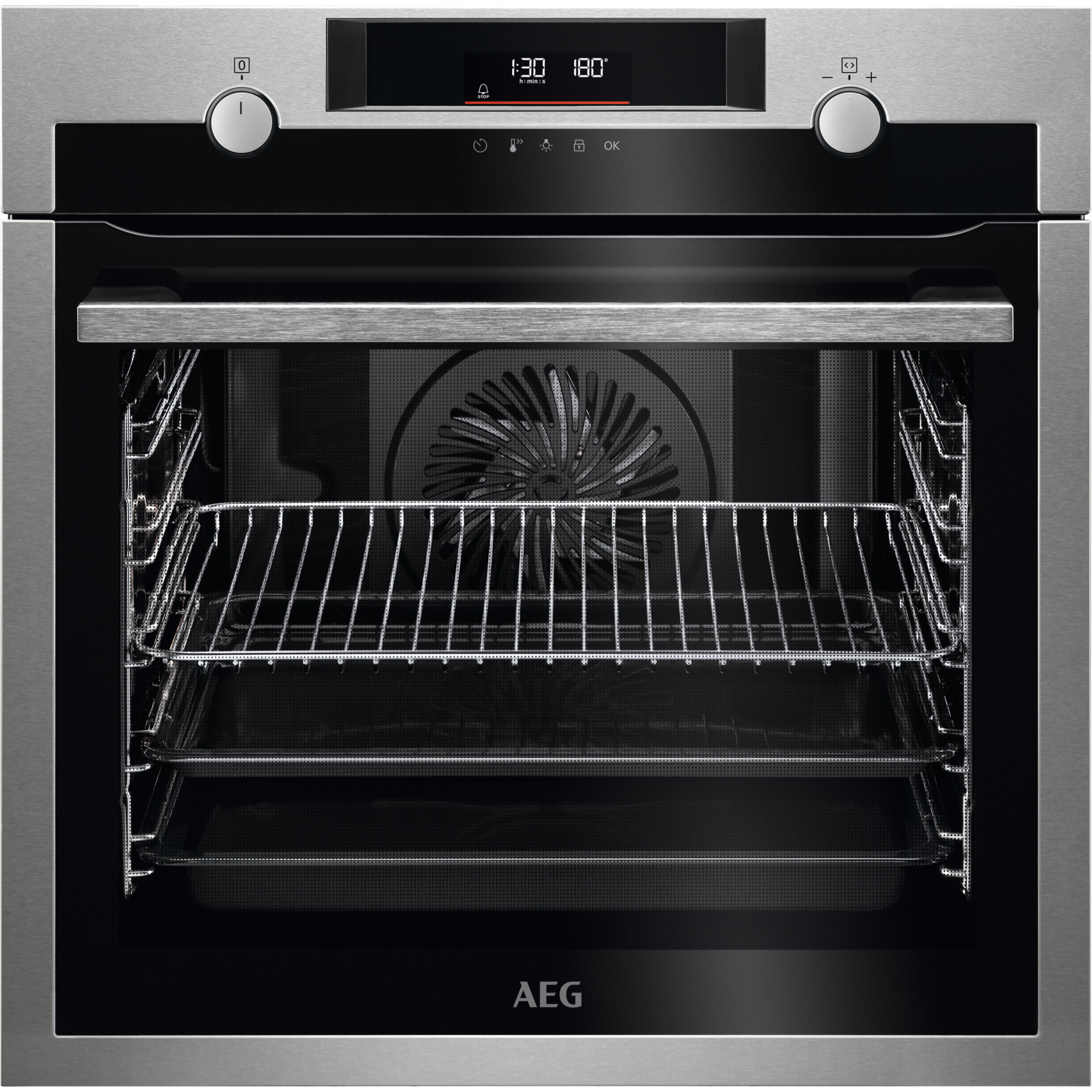 AEG Horno multifunción Serie 6000 SteamBake con Display LED Explore BPE555360M