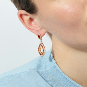 Pendientes Kuam acabado oro rosa 18k