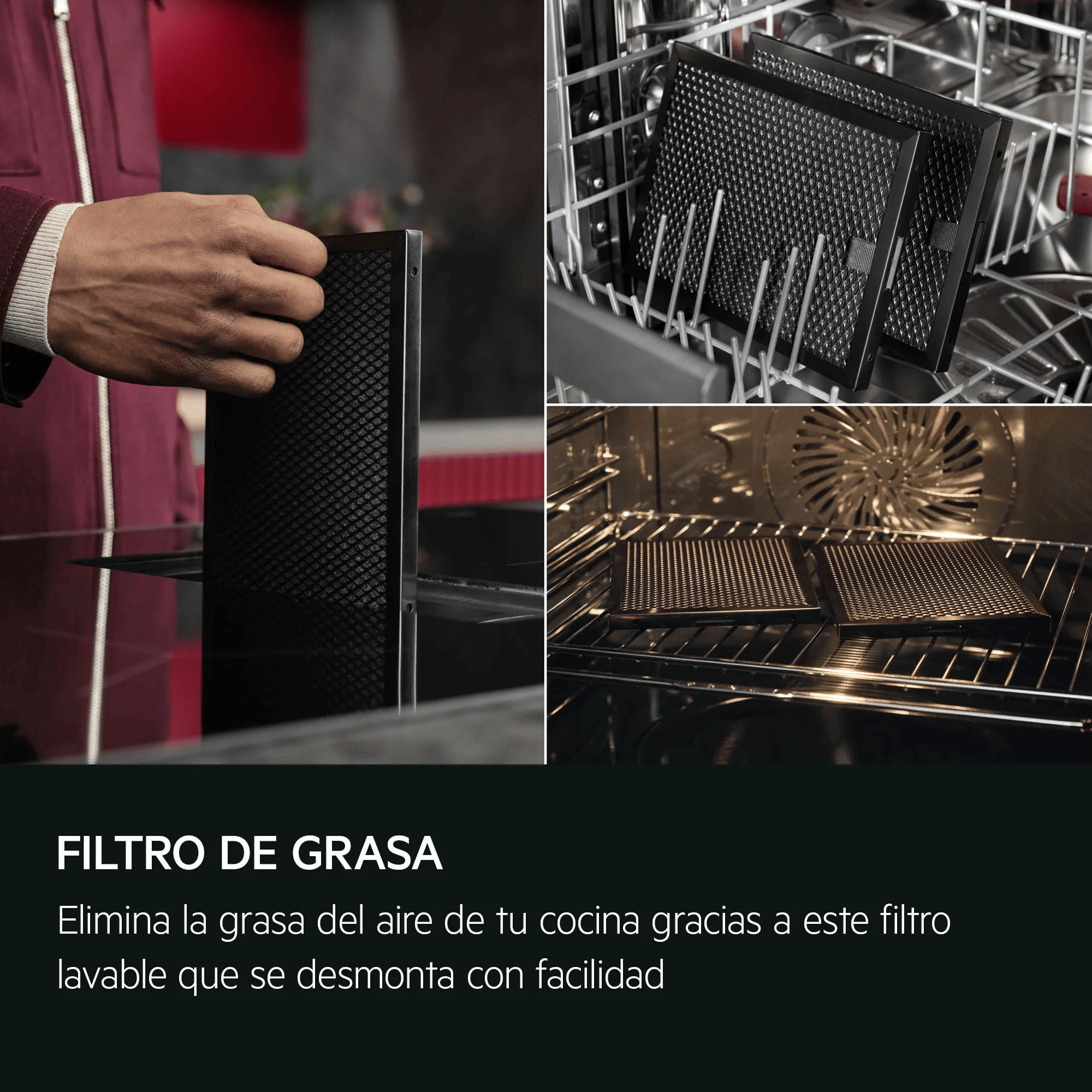 AEG Placa de inducción con campana extractora de 80 cm TH84CB03FB