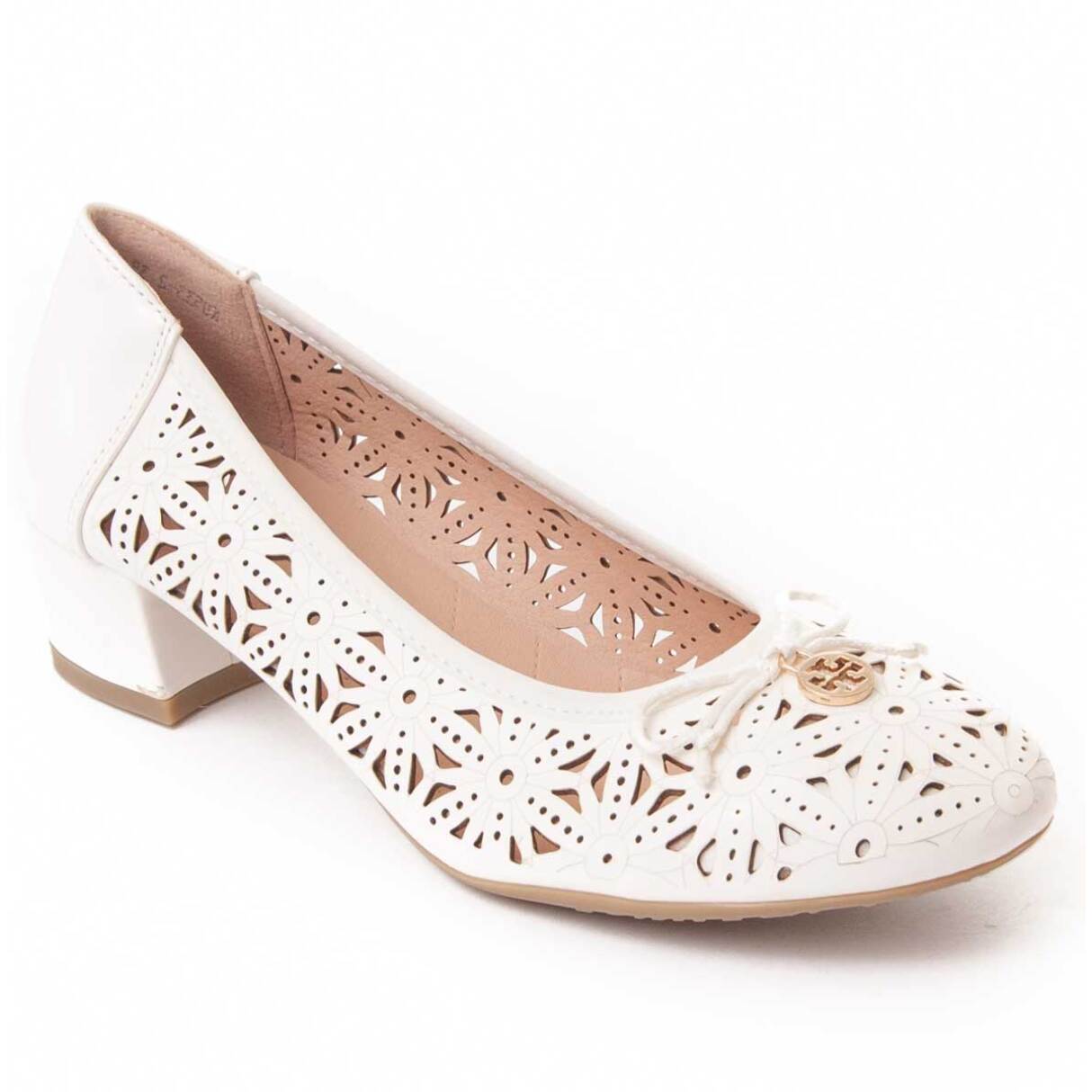 Zapatos De Tacón - Blanco - Altura: 3 cm