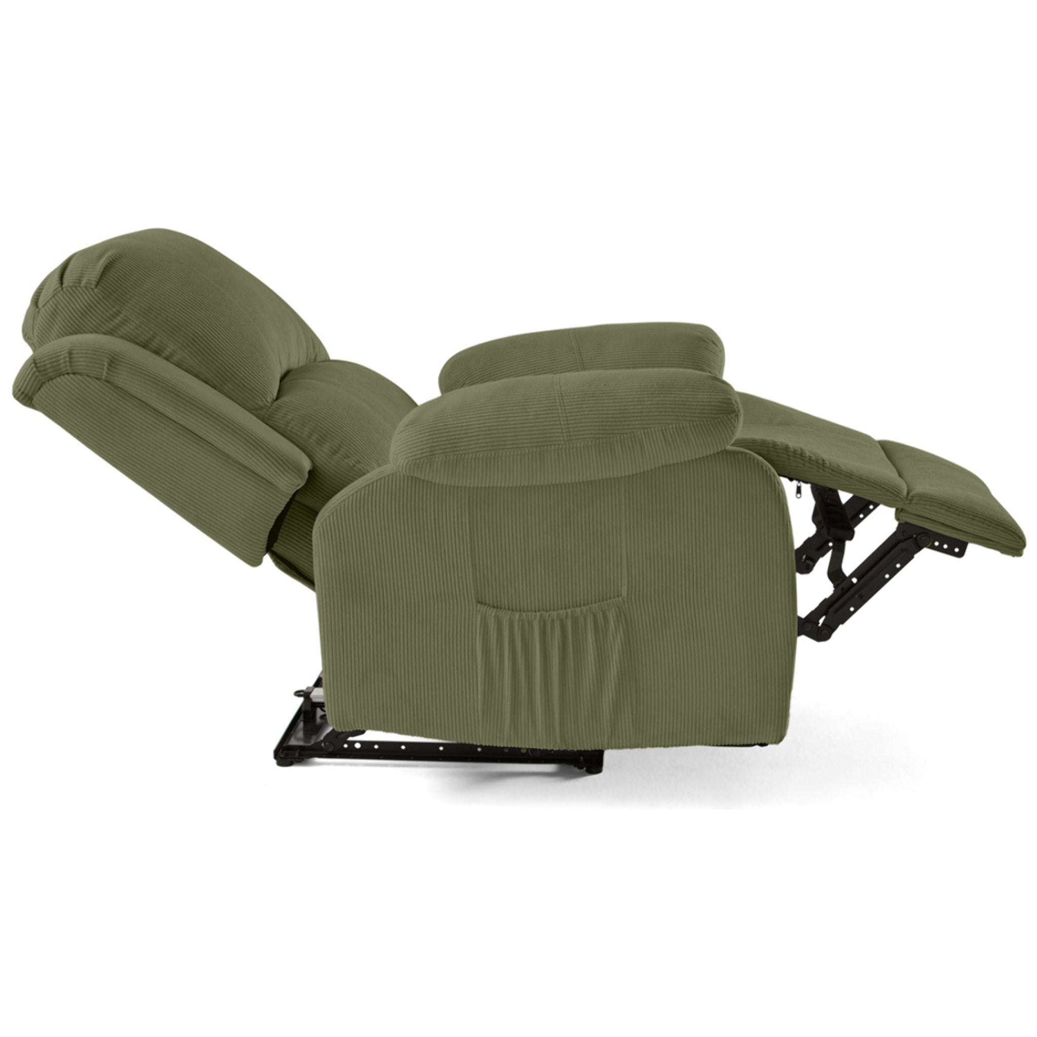 Armand - fauteuil relax électrique en velours côtelé - Vert