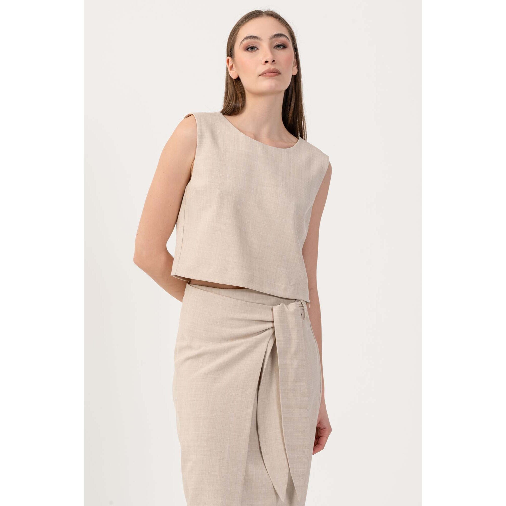 Kocca - Top girocollo stile minimal Donna