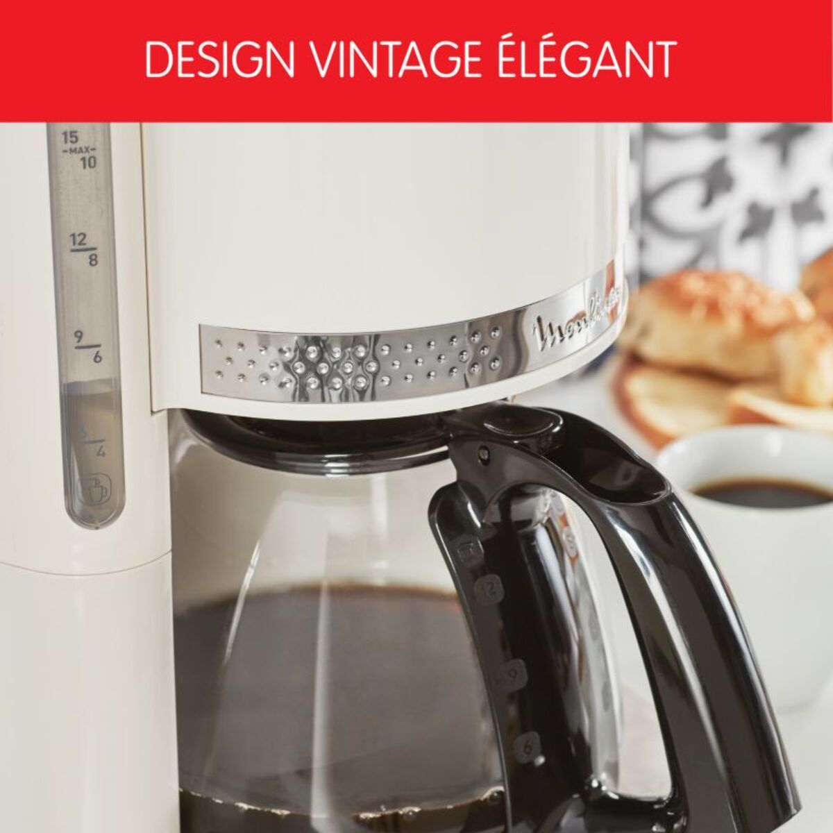 Cafetière filtre MOULINEX FG381A10 SOLEIL IVOIRE