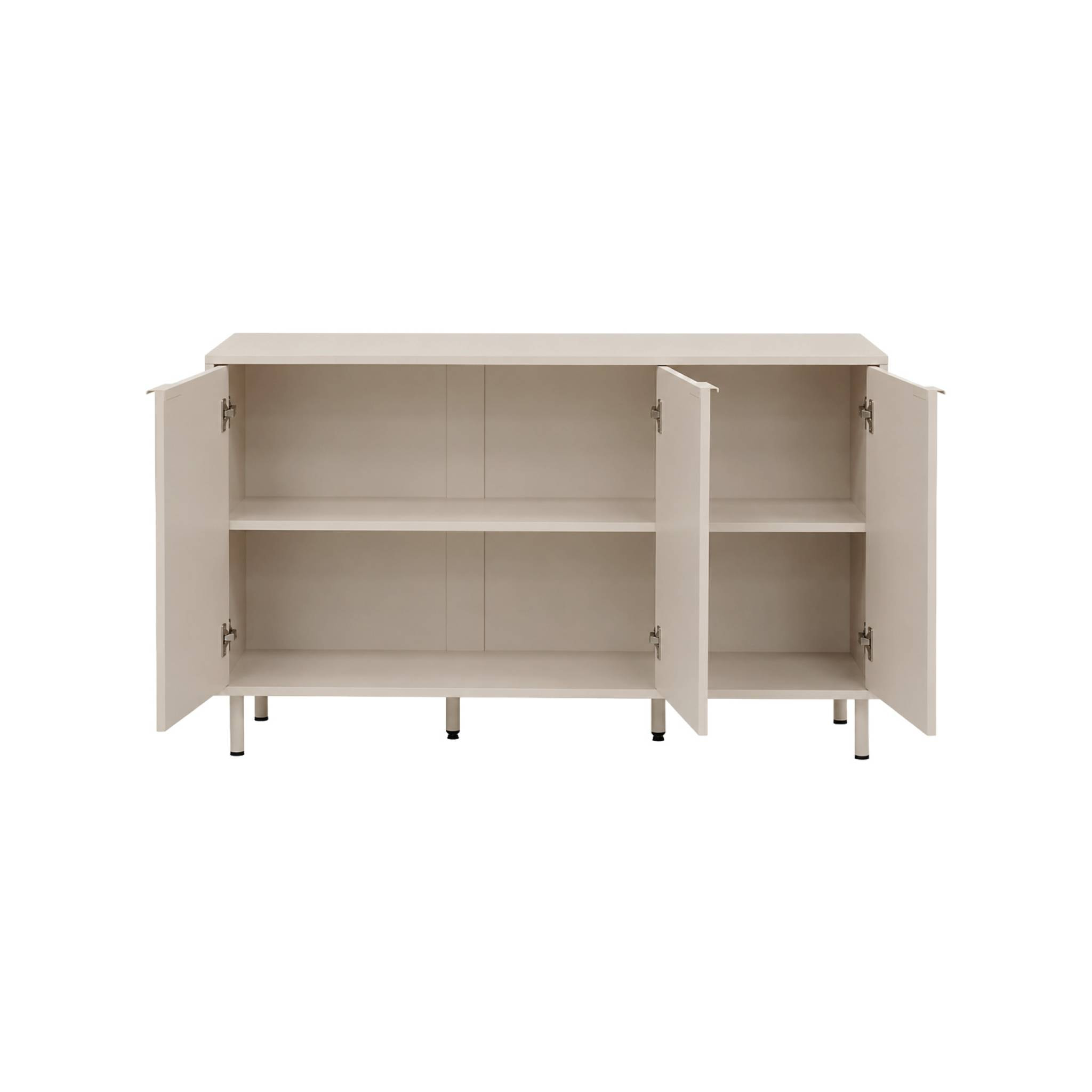 Buffet décor bois et métal 3 portes 120cm ELLIE