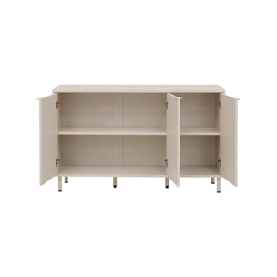 Buffet décor bois et métal 3 portes 120cm ELLIE