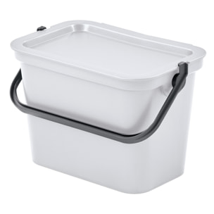 Papelera "moda" con asa 5l blanco