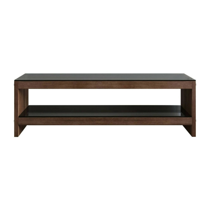 Mobile porta TV Dpaciocc, Credenza da soggiorno, Armadio basso per TV, Base parete attrezzata, 140x40h45 cm, Noce