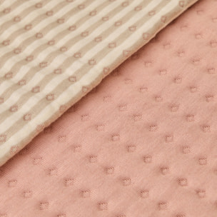 Colcha acolchada reversible cuna Lilut color rosa Algodón