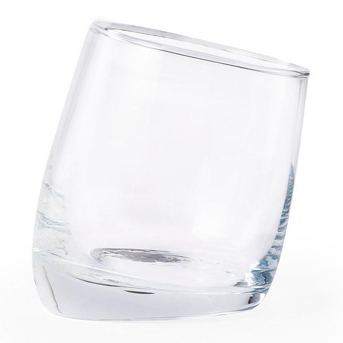 Vaso 320 ml cristal diseño exclusico inclinado