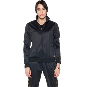 Sudadera de mujer de invierno con bandas verticales "Authentic Gold"