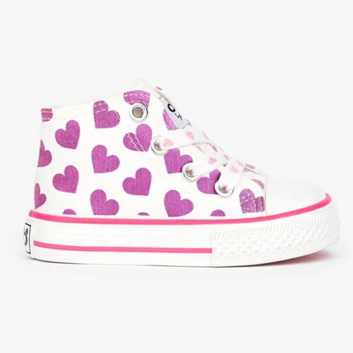 Sneakers alte bianche per bambini