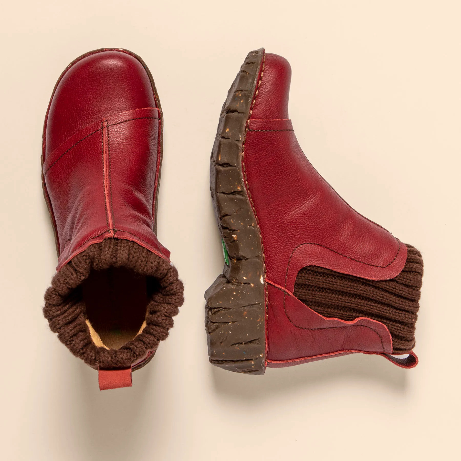 Botines NE23 NATURAL GRAIN CEREZA-BROWN/ YGGDRASIL color Cereza-brown