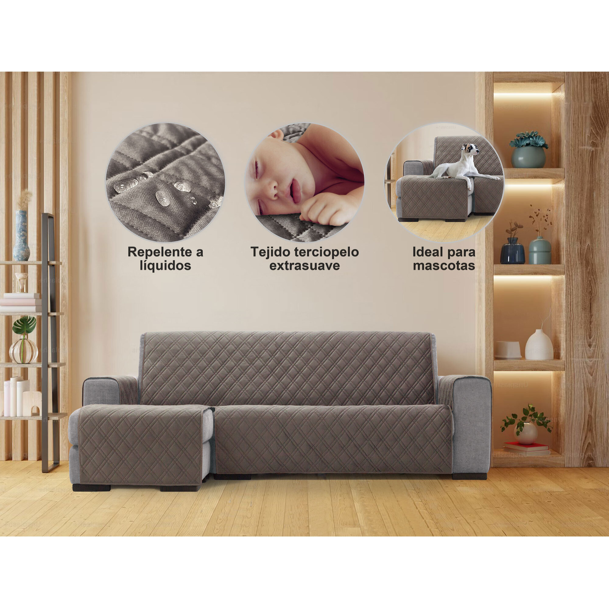 Cubre Sofá Chaise Longue Izquierda modelo VERONA