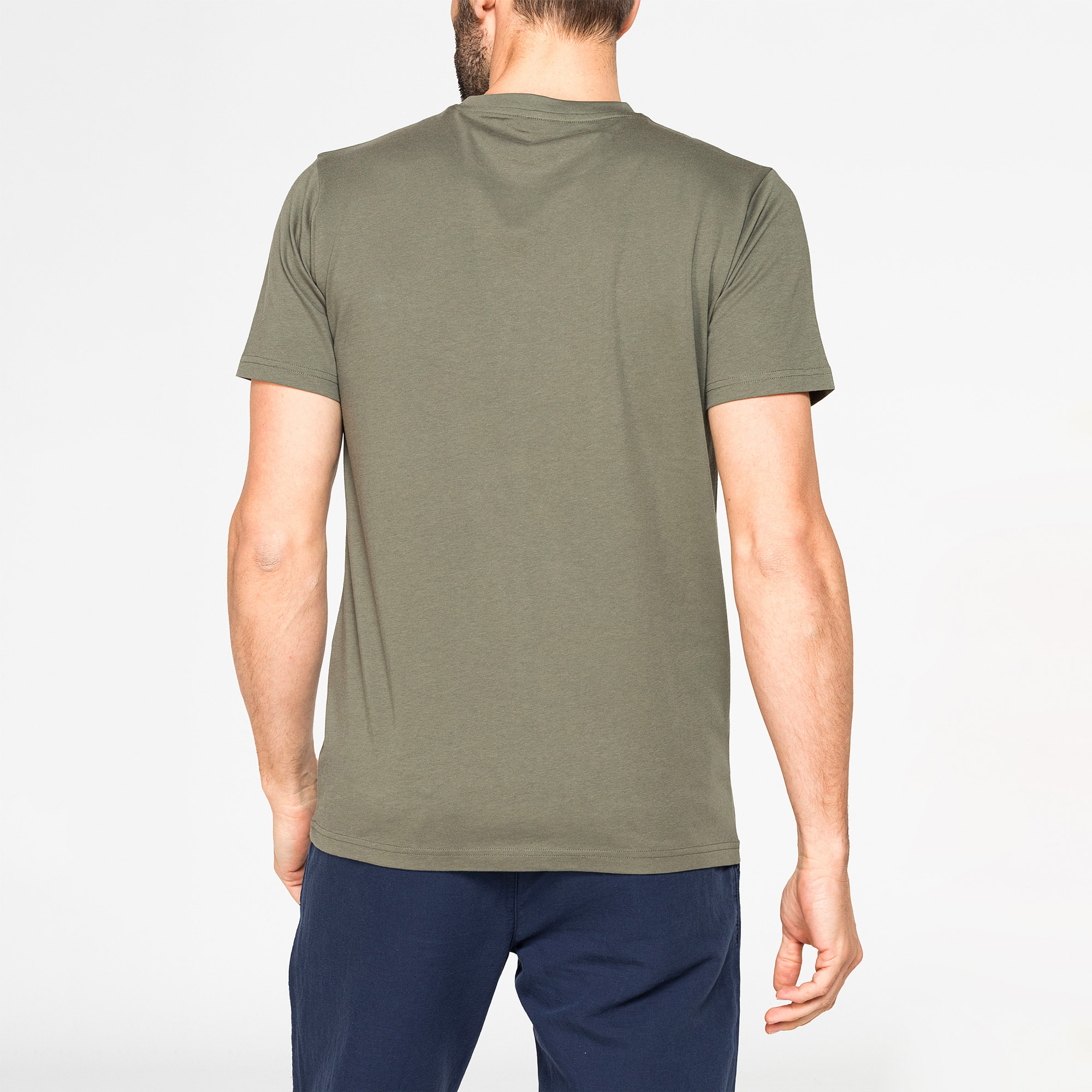 T-SHIRT GIROCOLLO IN COTONE TINTA UNITA