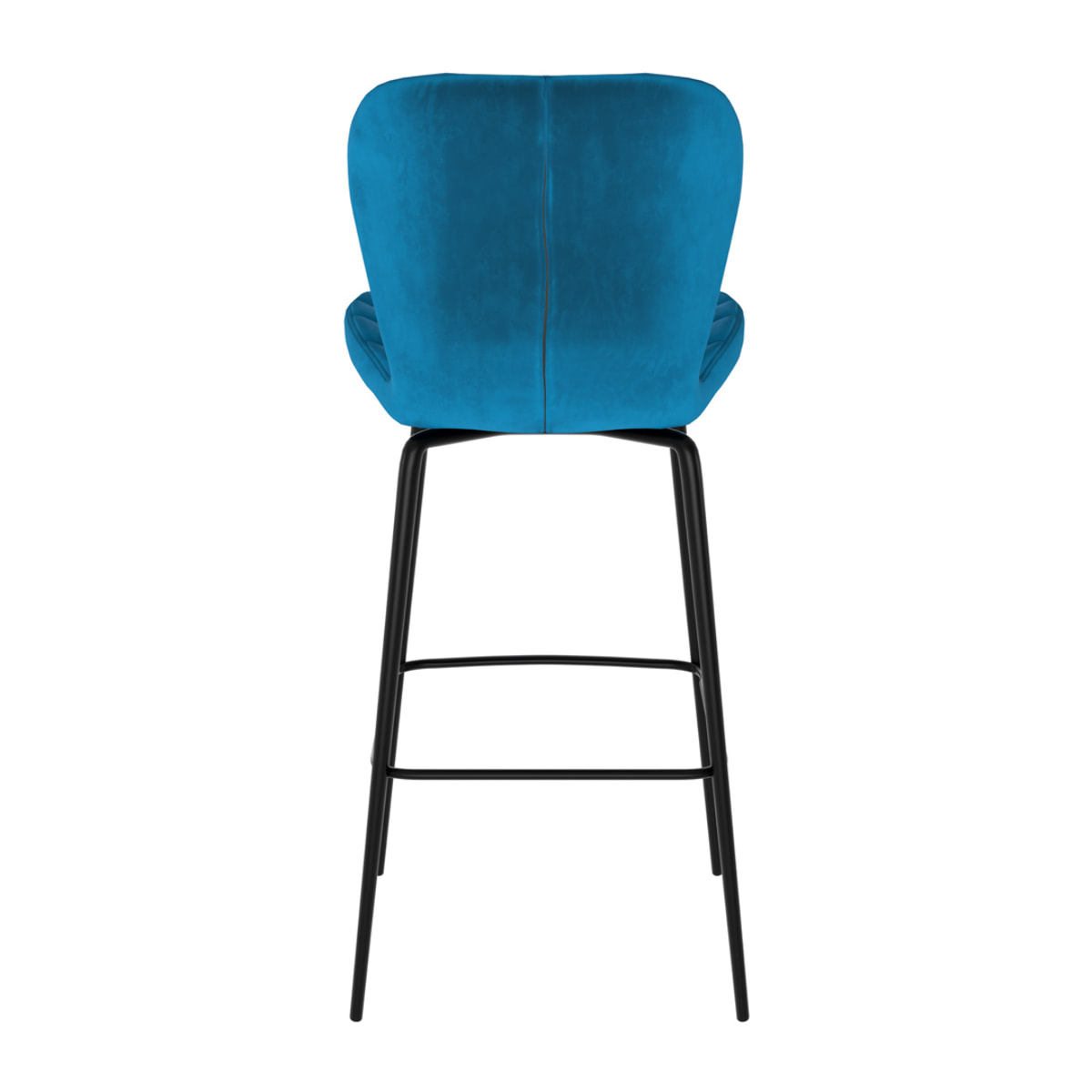 Lot de 2 chaises de bar 75 cm en velours bleu - Mazzia