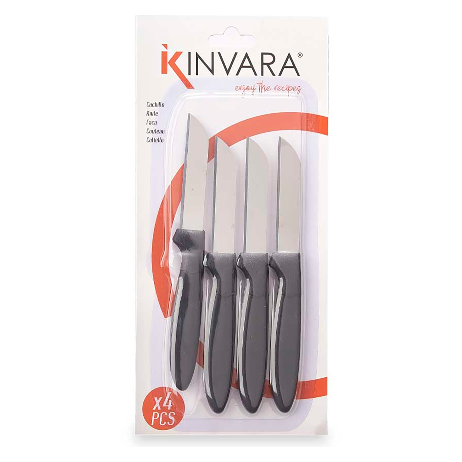 SET 4 CUCHILLOS PELADORES NEGROS