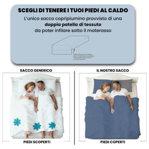 PARURE COPRIPIUMINO NATURAL COLOR SINGOLO - 100% COTONE MADE IN ITALY