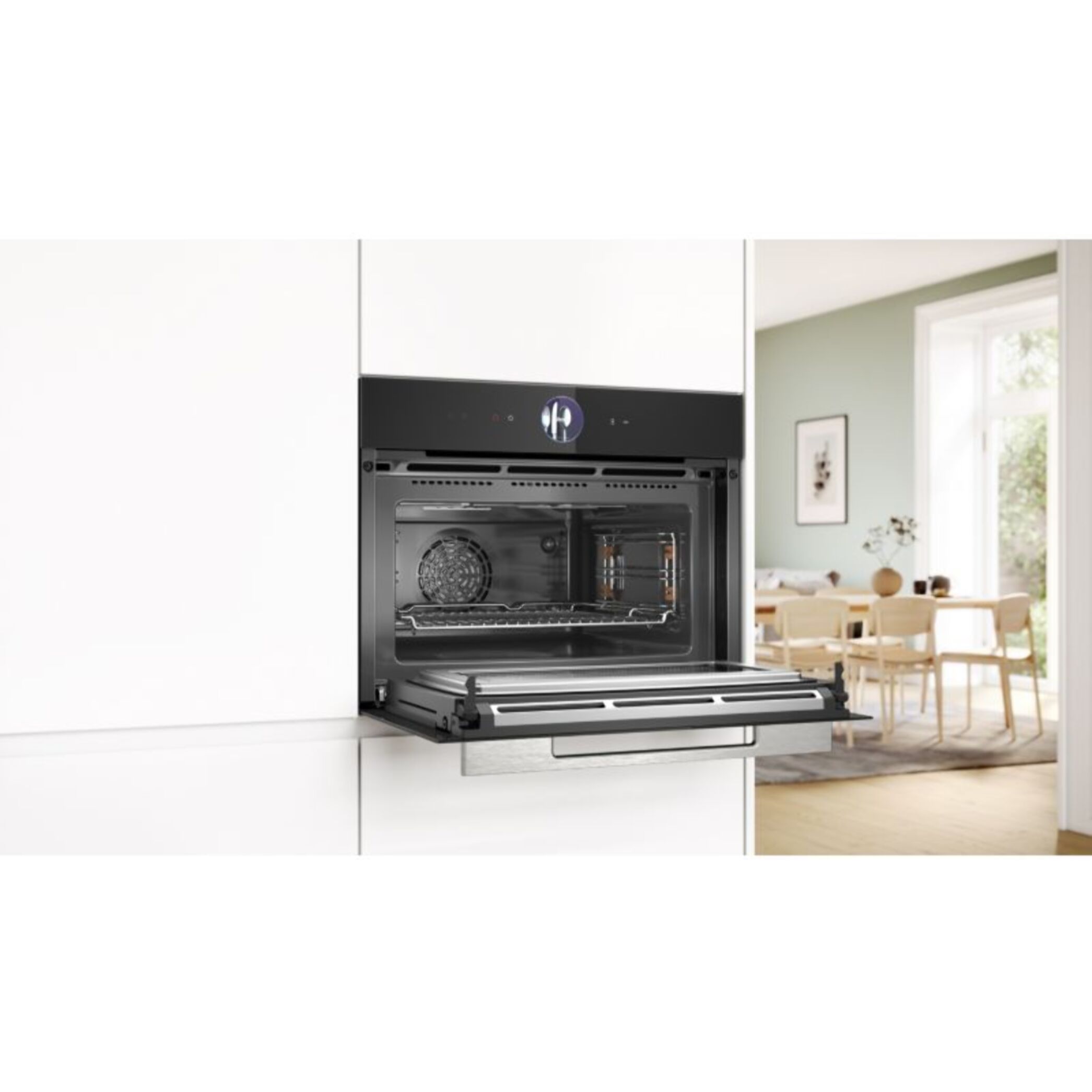 Four micro onde combiné BOSCH CMG7761B1 - Combiné micro-ondes - Pyrolyse - Porte froide - série 8 - Air Fry - Wifi