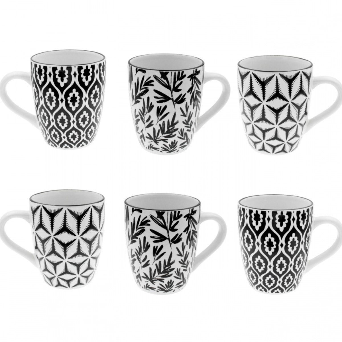 Lot de 6 mugs, SAVANA