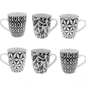 Lot de 6 mugs, SAVANA