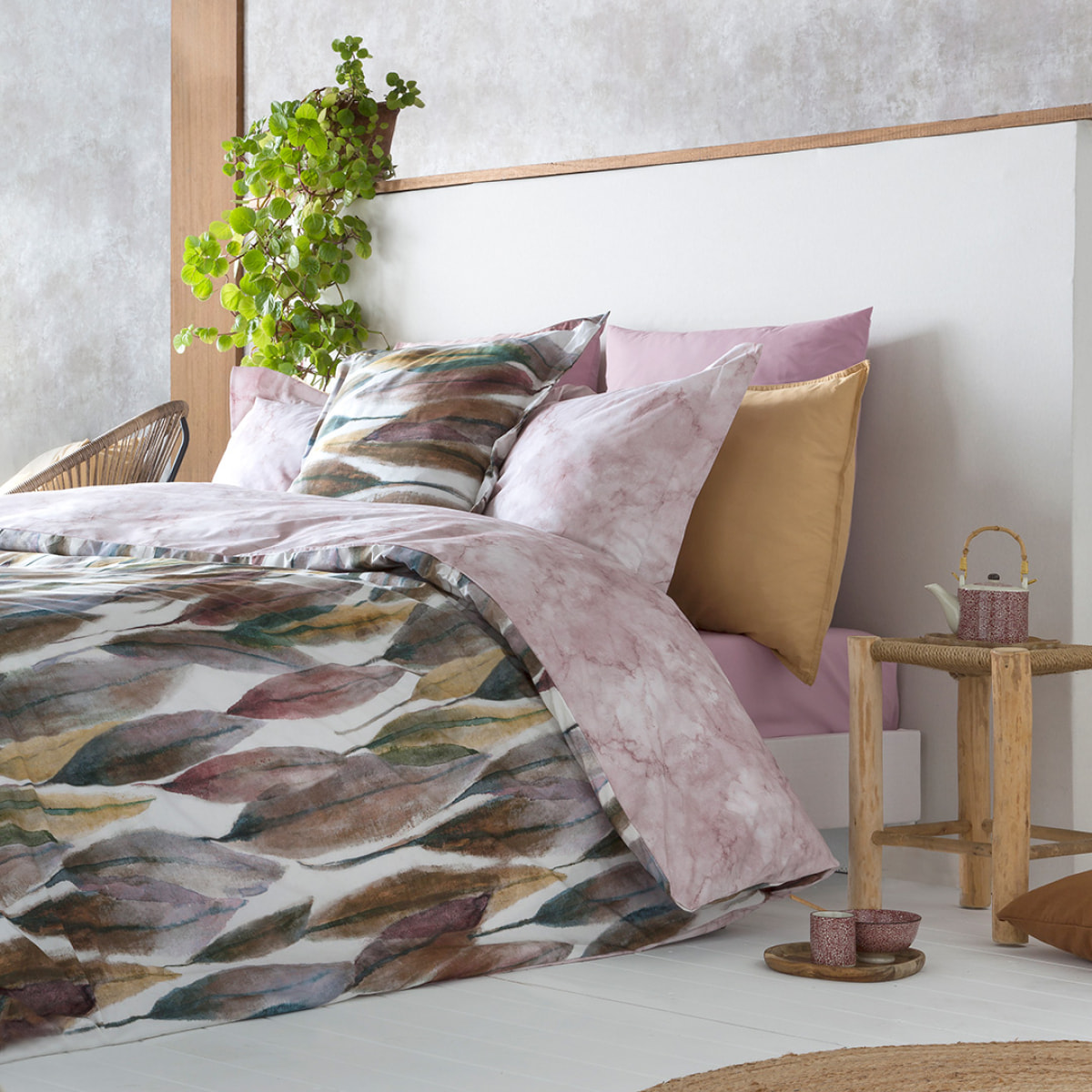 Housse de couette réversible NEITen coton percale - multicolore - vendue seule