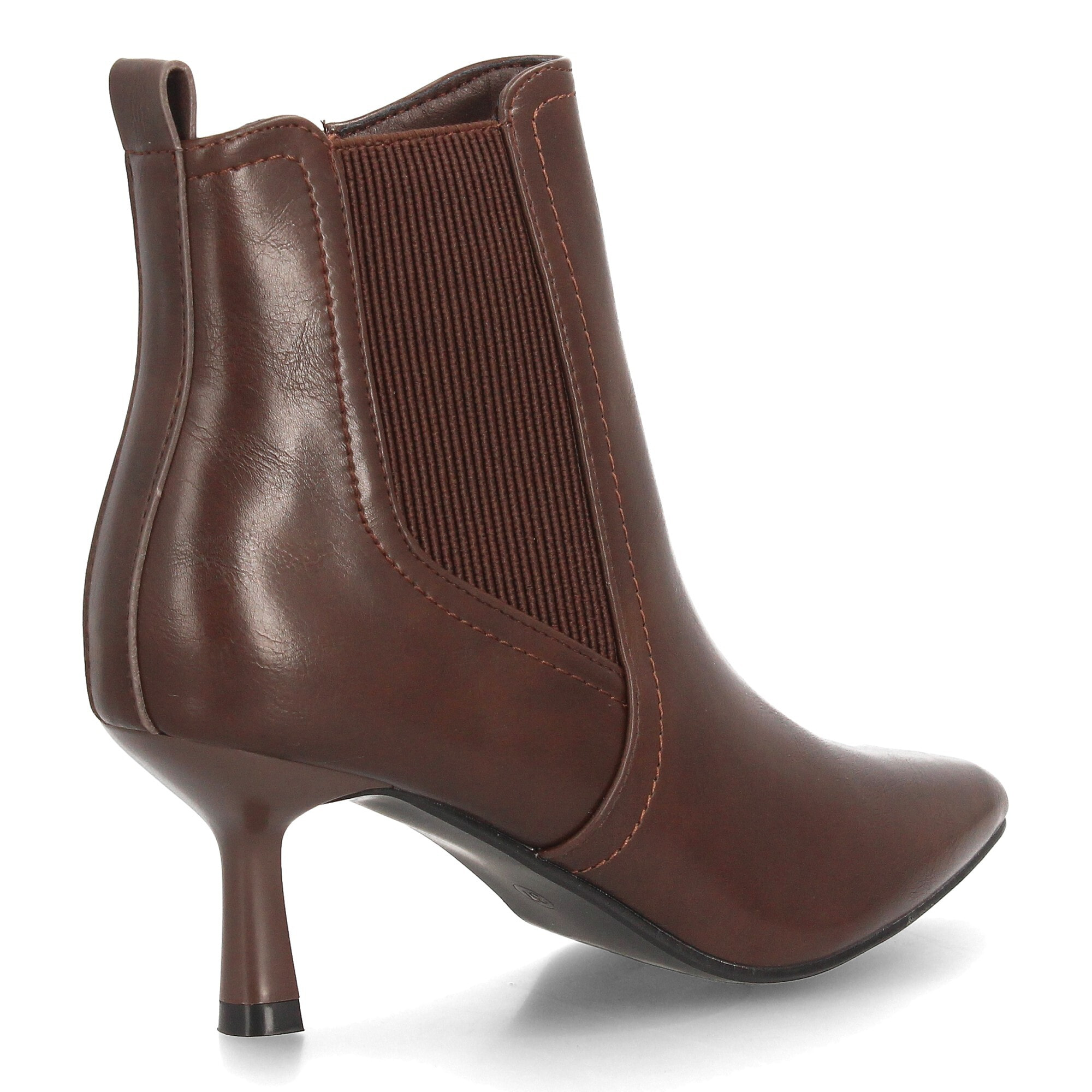 Botines de Tacón Mujer con paneles elásticos punta fina y tacón estilizado