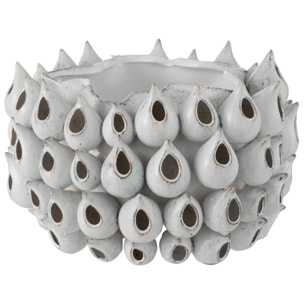 J-Line cache-pot Anemone Bas - céramique - bleu - Ø 35 cm