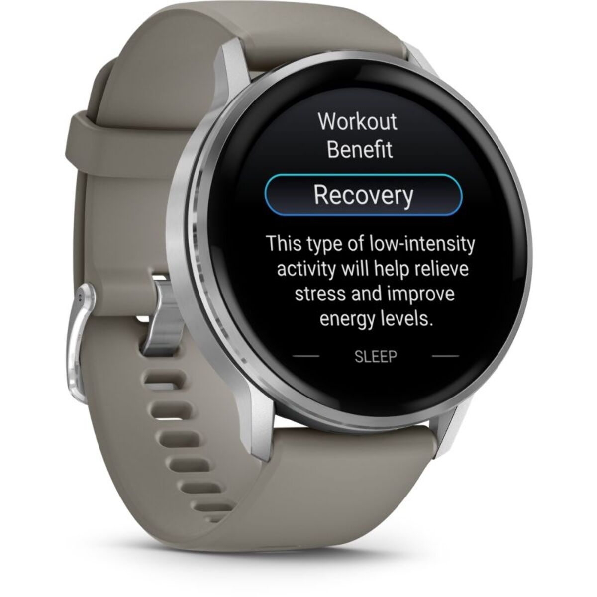 Montre sport GARMIN Venu 4 Noir/Silver Silicone Gris 45mm